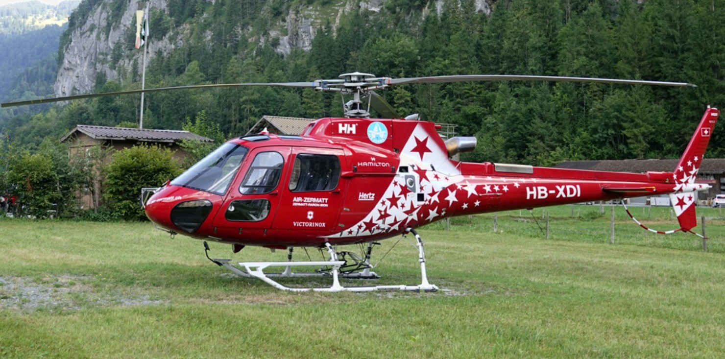 Hélicoptère de la flotte de Rotor Team dans le sud de la France